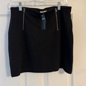 Hollister Black Mini Skirt with Zipper Accents